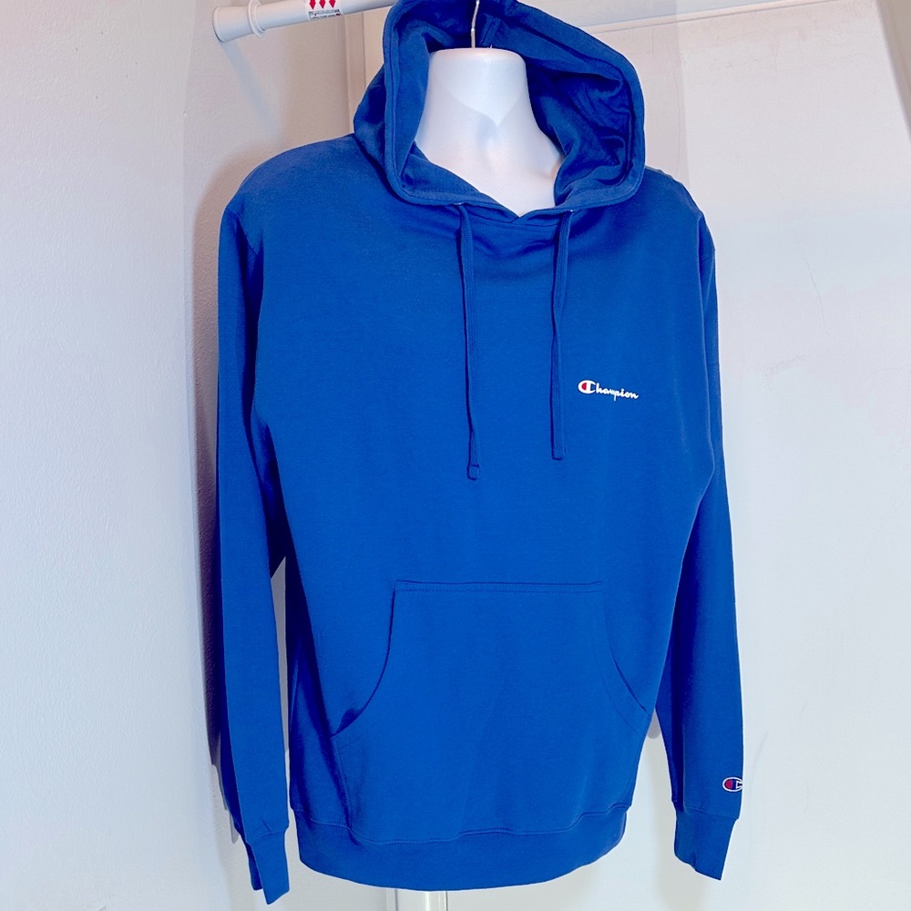 Champion Streetwear Thermal-Fit Fleece Blue Hoodie M NWOT - Picture 2 of 11